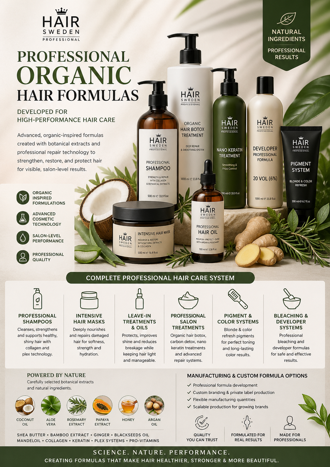 Professional Organic Hair Formulas